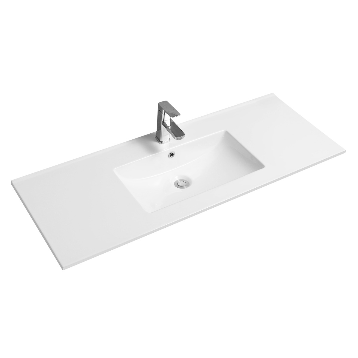 4001A Ceramic 121cm Thin-Edge Inset Basin with Scooped Bowl