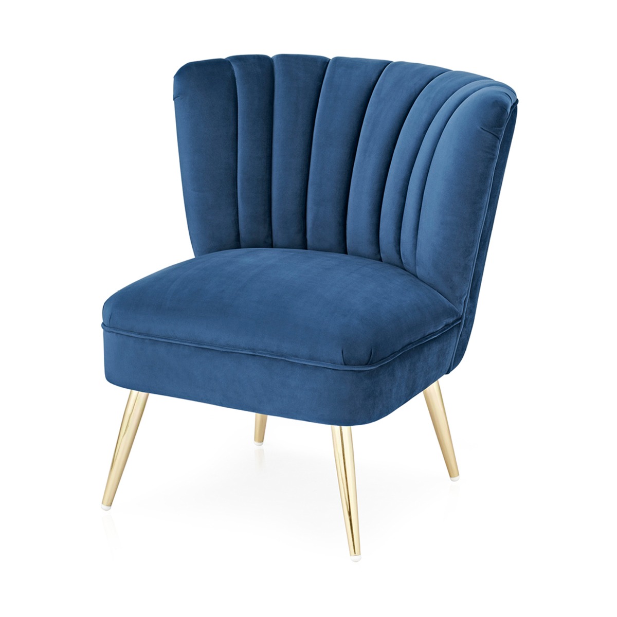 Bailey Velvet Single Chair in Royal Blue
