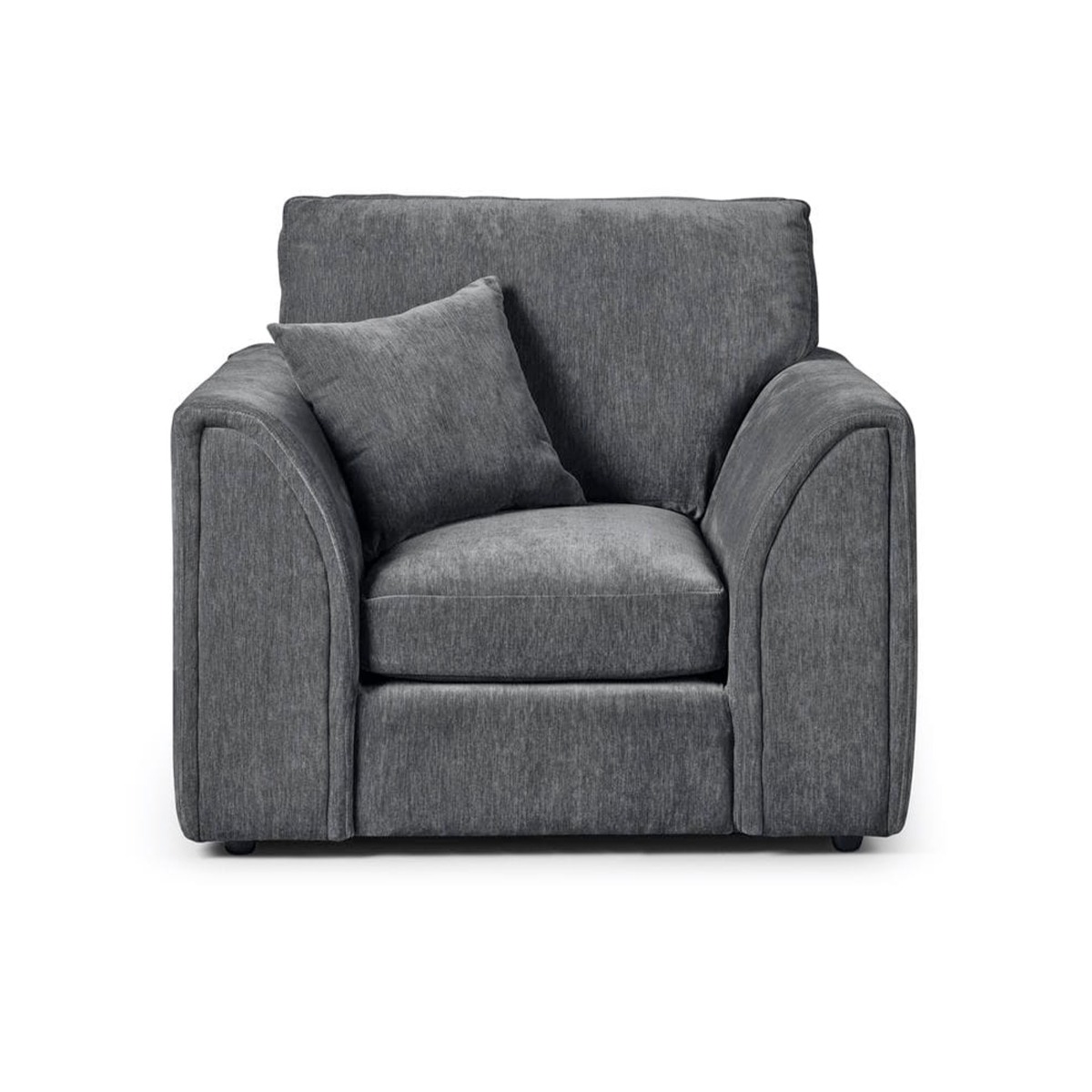 Barnaby Fabric Arm Chair in Charcoal