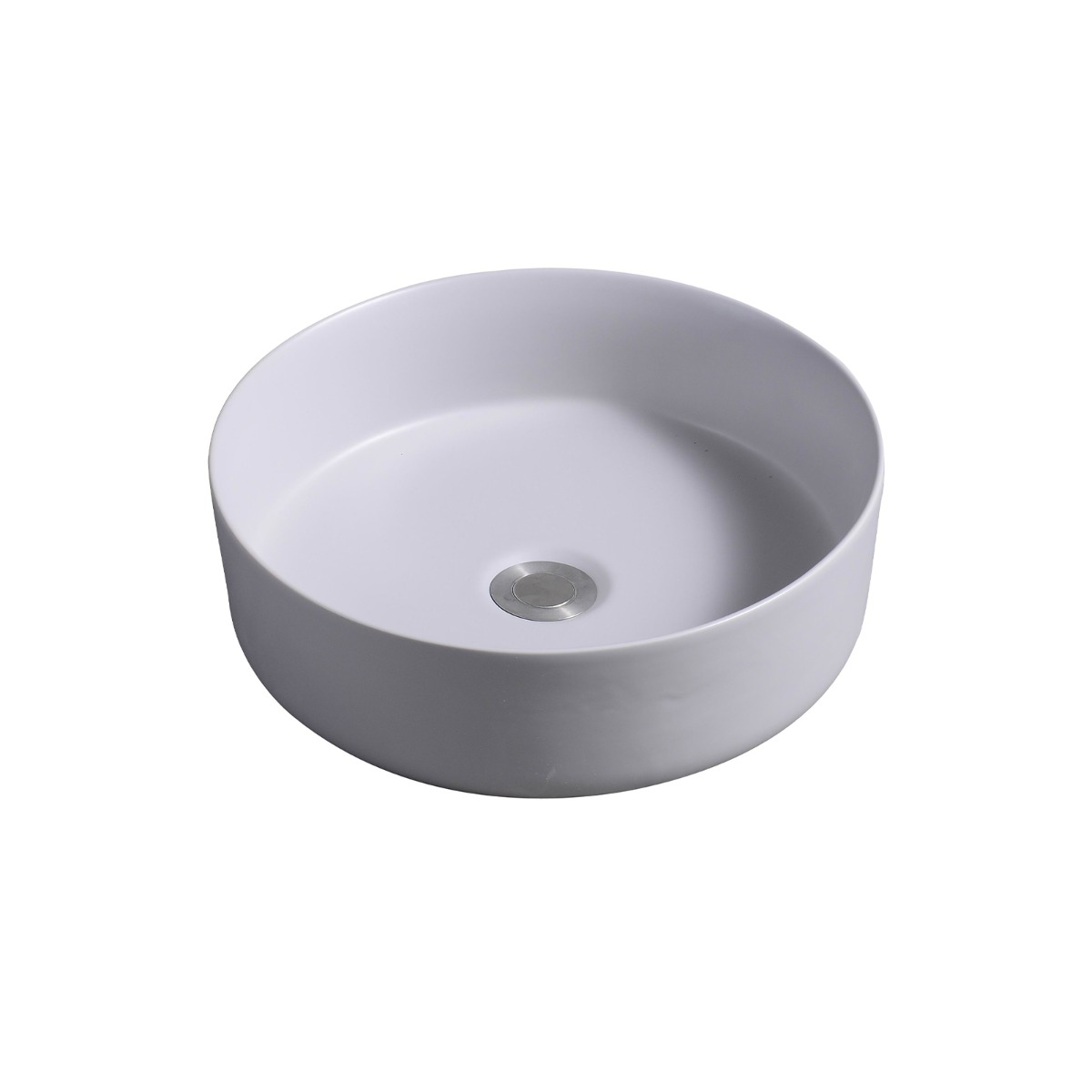 7844 Ceramic Vert Round Countertop Basin in Cement