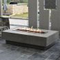 Hampton HPC Concrete Rectangular Fire Table in Light Grey