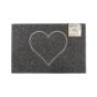 Heart Medium Embossed Doormat in Grey