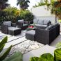 Acorn Deluxe Rattan 10 Seat Lounge Sofa Set in Black