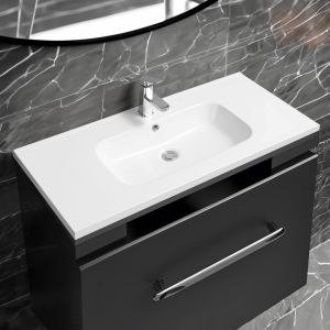 5414 Ceramic 101cm Mid-Edge Inset Basin with Oval Bowl