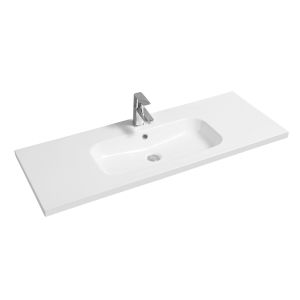 5414 Ceramic 121cm Mid-Edge Inset Basin with Oval Bowl