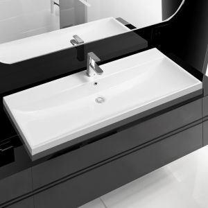 5409 Ceramic 120.5cm Thick-Edge Inset Basin with Scooped Full Bowl