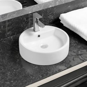 7465 Ceramic All-in-One Thick-Edge Countertop Basin 