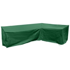 Large Right-Hand L Shape Sofa Cover in Green