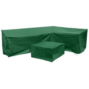 Barbados Right-Side L Shape Lounge Cover Set in Green