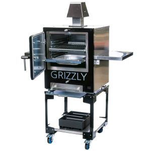 Grizzly Cubster Outdoor Oven in Black with Trolley & Cover