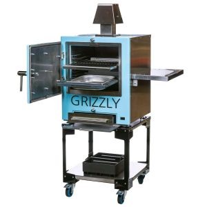 Grizzly Cubster Outdoor Oven in Blue with Trolley & Cover