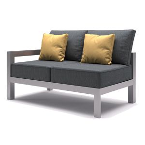 Asumi 2 Seat Right-Arm Sofa in Grey
