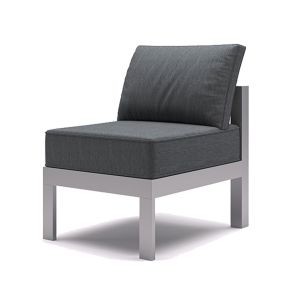 Asumi 1 Seat Armless Joint Unit in Grey