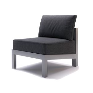 Tanla 1 Seat Armless Joint Unit in Grey
