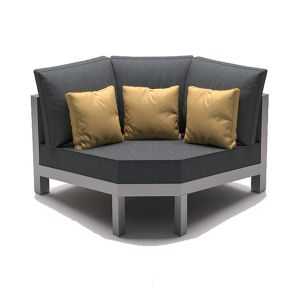 Tanla 1 Seat Corner Sofa in Grey