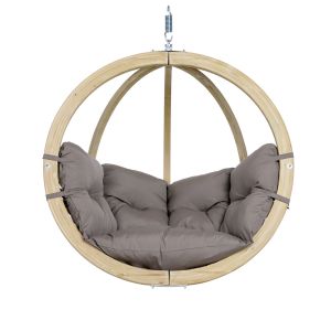 Globo Hammock Chair Set in Taupe Silver with Stand & Fixings