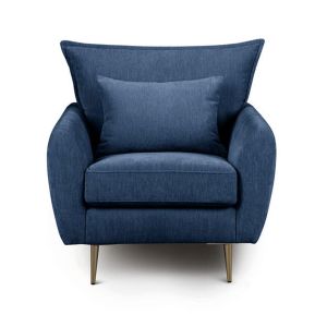 Giles Fabric Arm Chair in Navy