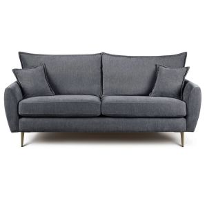 Giles Fabric 3 Seat Sofa in Charcoal
