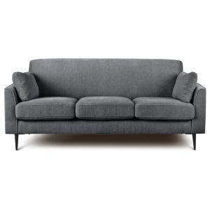 Fergus Fabric 3 Seat Sofa in Charcoal