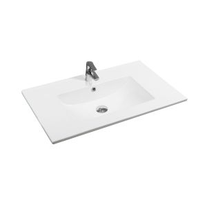 4001A Ceramic 76cm Thin-Edge Inset Basin with Scooped Bowl