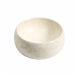 7812 Ceramic Domed Round Countertop Basin in Stone Effect