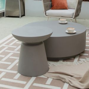Kylix GRC Side Table in Space Gray