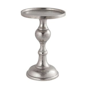Farrah Collection Silver Large Sqaut Pillar Candle Holder
