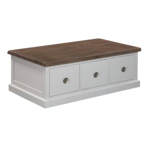 The Hampton Collection Three Drawer Coffee Table