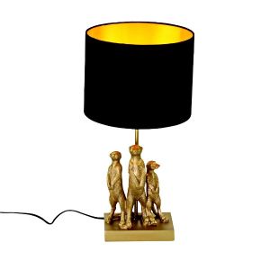 Meerkat Mob Table Lamp in Gold & Black