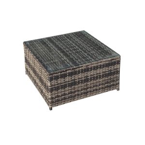 Malta Rattan Coffee Table in Grey Walnut