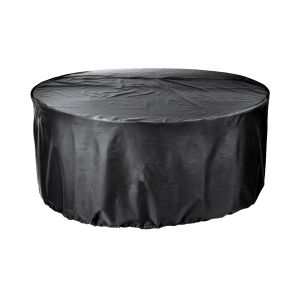 EZBreathe 4-6 Seat Round Patio Set Cover in Black