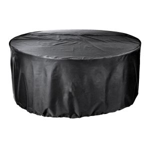 EZBreathe 6-8 Seat Round Patio Set Cover in Black
