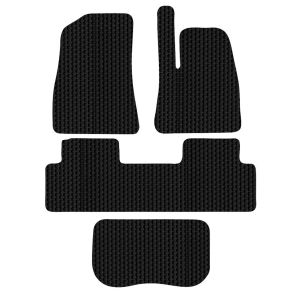 Tesla Model 3 4-Piece HEX Car Mat Set in Black