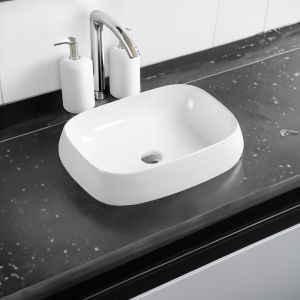 7819 Ceramic 55cm x 42cm Domed Oblong Countertop Basin 