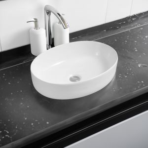 7853 Ceramic 50cm x 38cm Vert Oval Countertop Basin 