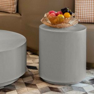 Rome GRC Side Table in Space Gray