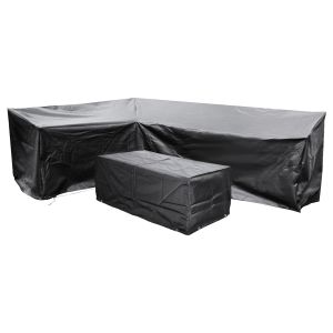 Acorn EZBreathe Left L Shape Patio Set Cover in Black