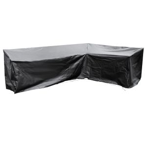 EZBreathe Large Right L Shape Sofa Cover in Black