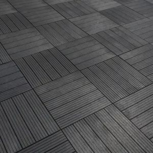 Cosmpolitan (Pack of 10) ECO Interlocking 30x30cm Decking Tiles in Graphite