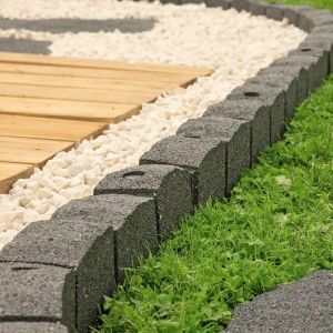 Roman Stone (Pack of 4) ECO Garden Border in Grey