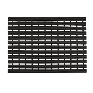 Non-Slip Slatted Shower Mat in Black