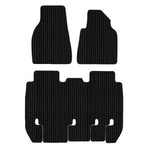 Tesla Model X 3-Piece HEX Car Mat Set in Black