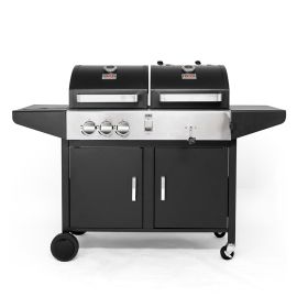 Roquito Dual Fuel Combi Grill BBQ in Deep Grey