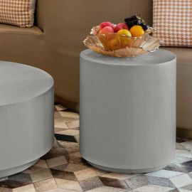 Rome GRC Side Table in Space Gray