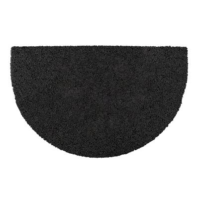 Plain Half Moon Doormat in Black